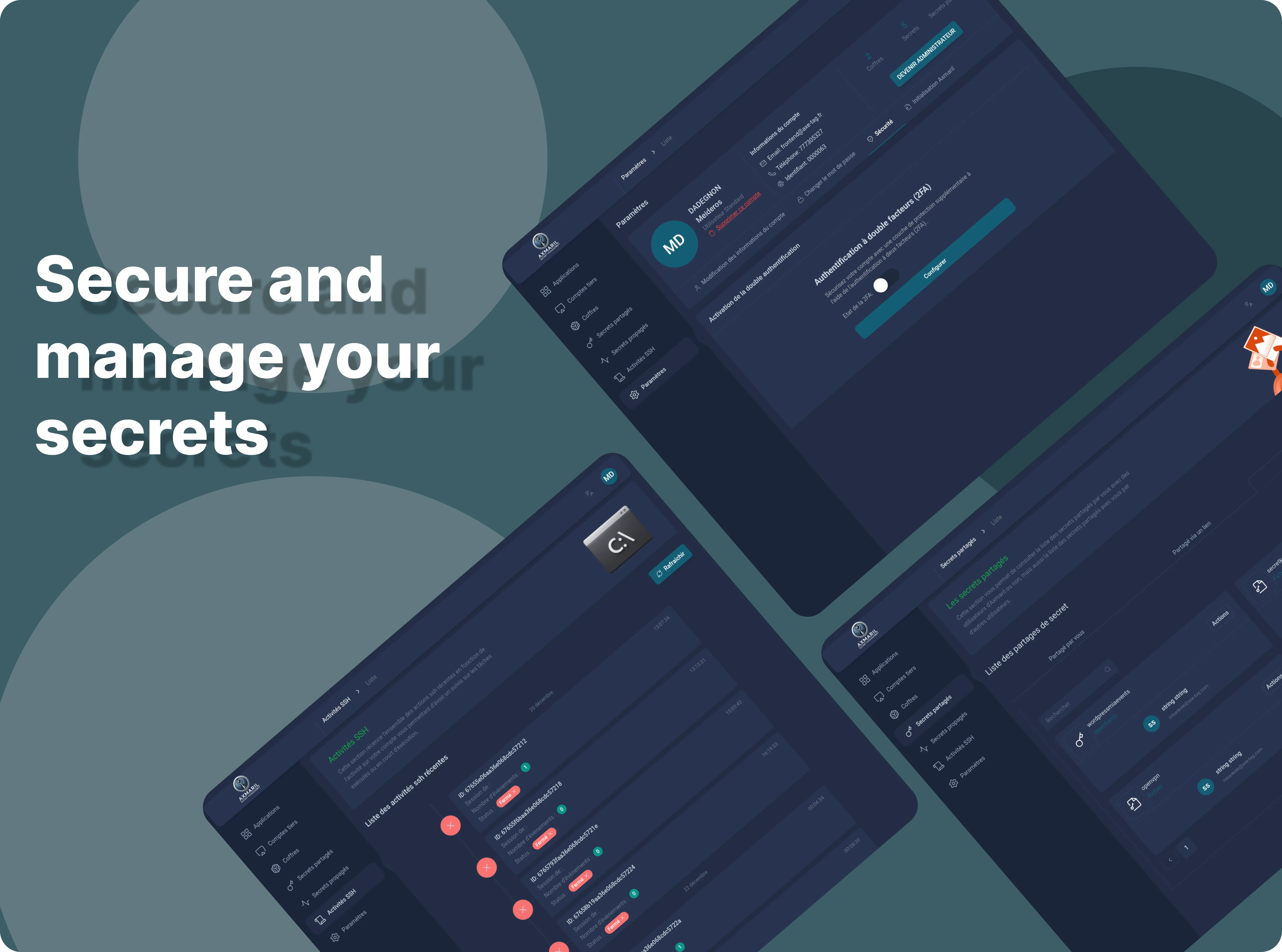 Axmaril — Your dashboard for managing secrets and digital vaults
