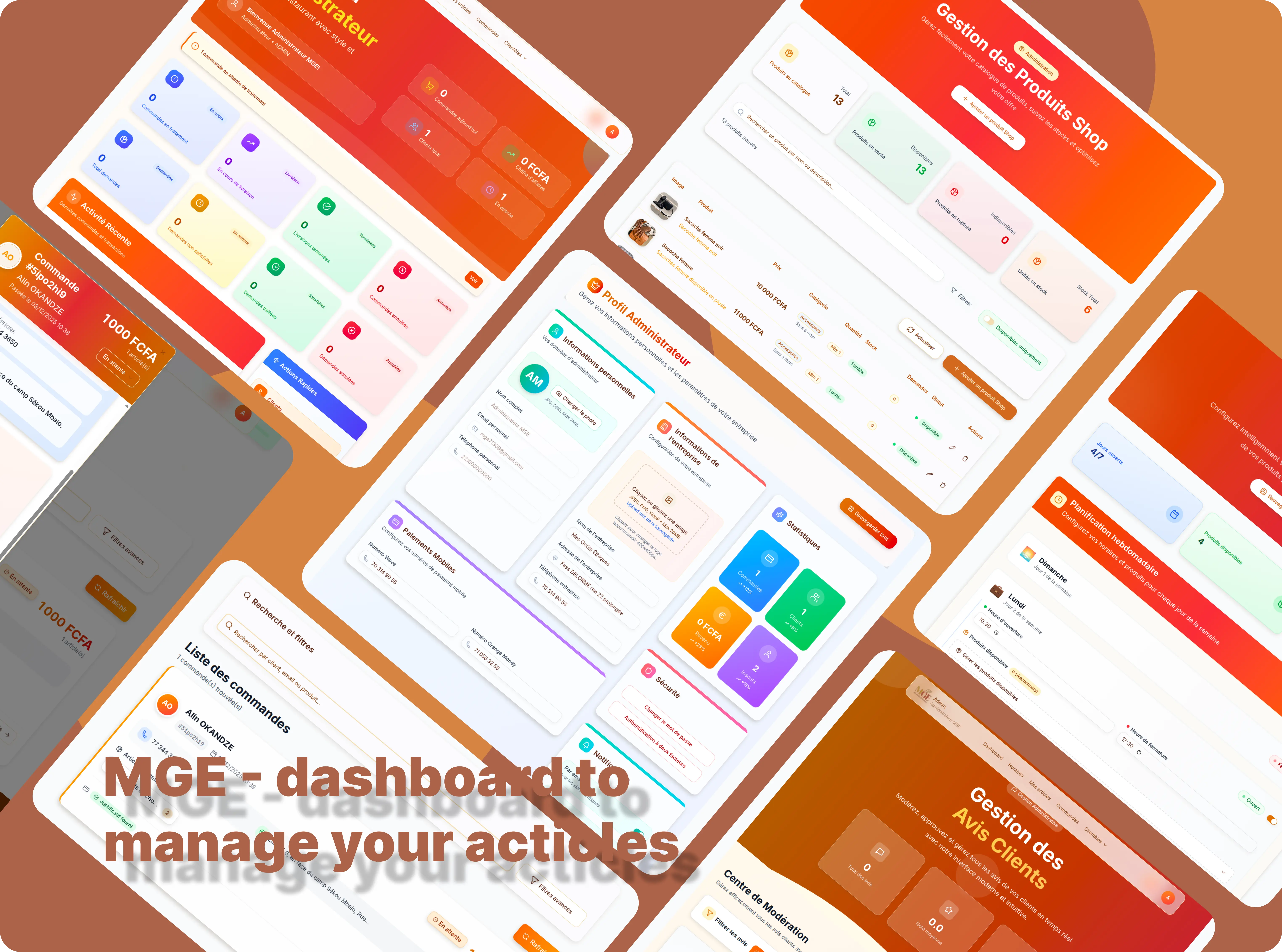 MGE - Mes Goûts Éthiques — The administrative dashboard